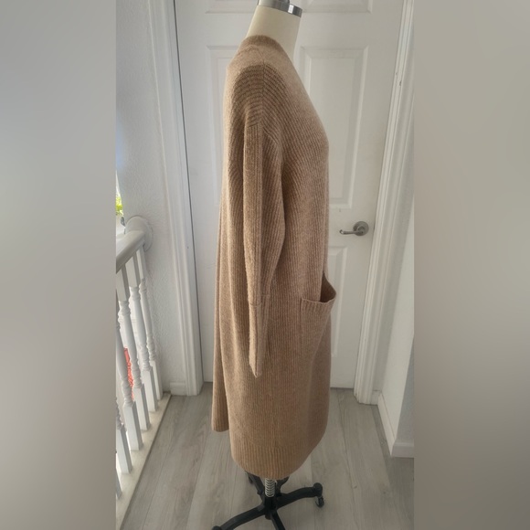 Vince Camuto Tan Open-Front long Cardigan - Picture 9 of 14